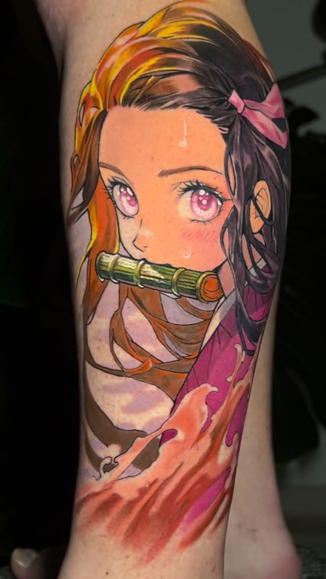 Tatuaje anime a color por Juan Villa